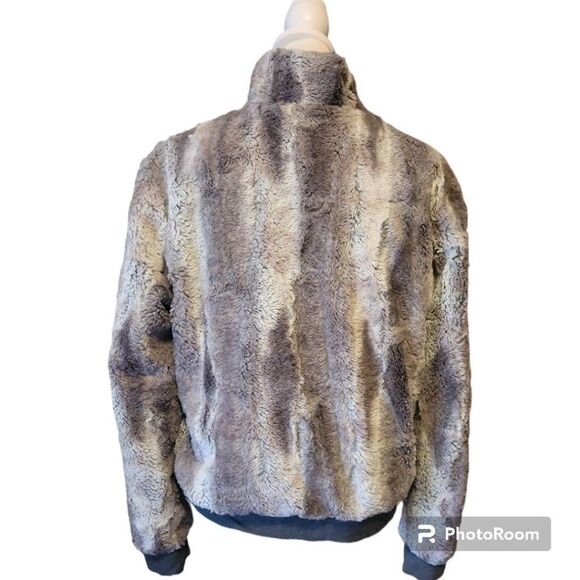 Splendid Faux Fur Bomber Jacket Size Large - Picture 3 of 12
